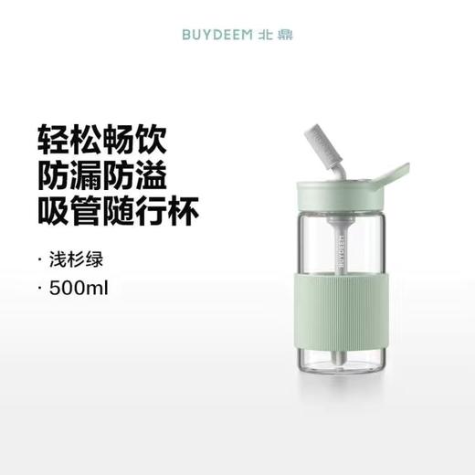 北鼎吸管杯冷饮杯大容量耐高温Tritan夏玻璃水杯带提手500ml高颜值吸管随行杯CD1017HF 商品图11