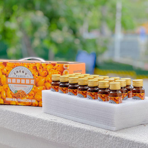 热卖【有机沙棘原浆】口感浓稠，果香浓郁 ，98%鲜果含量+2%结晶果糖调味 比一般沙棘原浆风味更好哦！ 商品图3