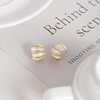 Oflye潮流饰品 轻奢金色耳环女小众设计气质耳钉时尚百搭耳饰 商品缩略图3