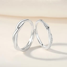 Winy999足银恰时光对戒送女友闺蜜节日生日礼物