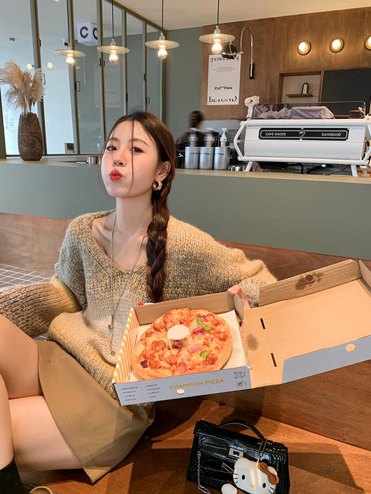 <曾小咸推荐> 【氛围担当】黄色渐变毛衣+半身裙 商品图3