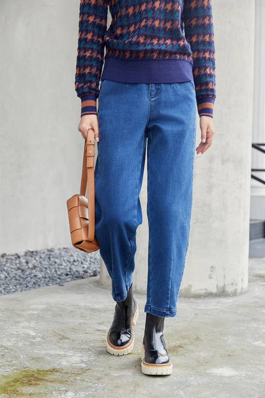 【年货节】奇威 弧形加绒牛仔裤0DB02207 商品图4