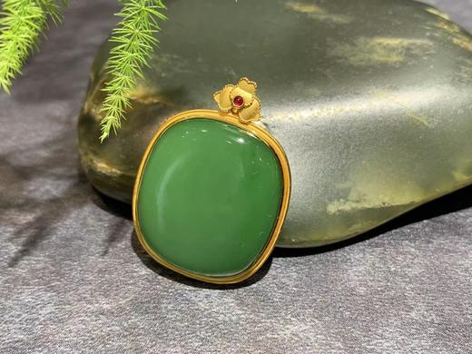 【御珠宫坊】金镶碧玉吊坠 商品图0