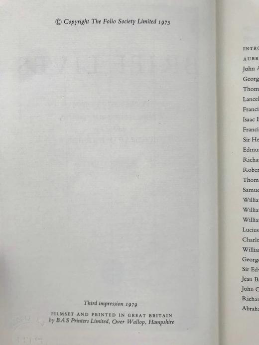 约翰·奥布雷《英国名人小传》 配肖像插图 精装16开带书匣 商品图3