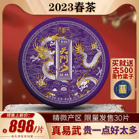 2023春茶 易武天门山古800古树头春茶普洱茶生茶357g饼茶茶叶