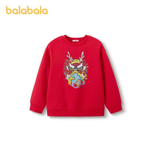 巴拉巴拉男童卫衣新款春装中大童新年季龙年儿童圆领上衣潮酷 商品图4