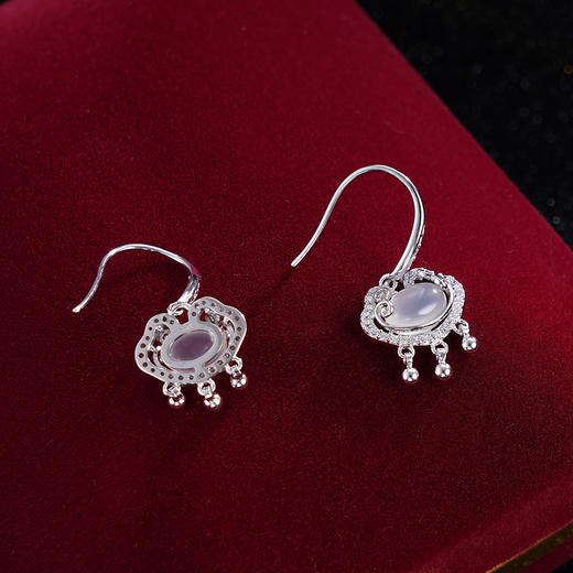 子佩集S925银【水云萦回】耳环【YEH-0920】白玉髓2310 商品图6