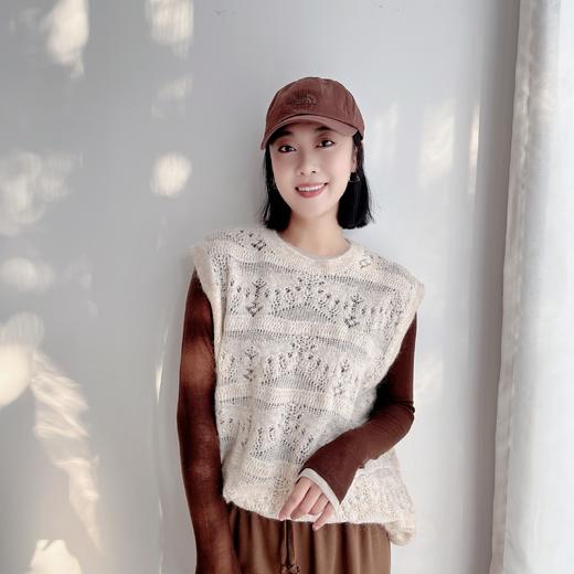 SPELLEDIT2021早秋新款马海毛宽松马甲背心女慵懒风高级感毛背心 商品图4