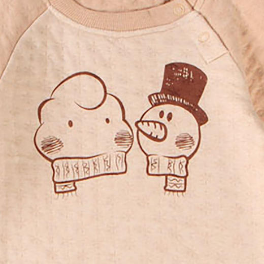 棉果果秋冬季新疆彩棉男童女童套头T恤M401140117610 商品图1