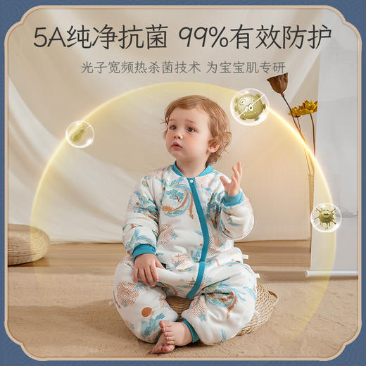 贝肽斯婴儿睡袋春秋冬款儿童恒温纯棉分腿宝宝防踢被神器 商品图1