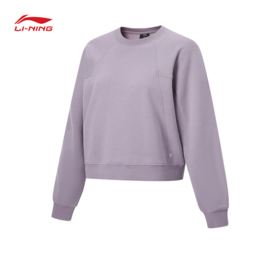 【新年大促】李宁健身系列女子宽松加绒保暖套头卫衣AWDT788