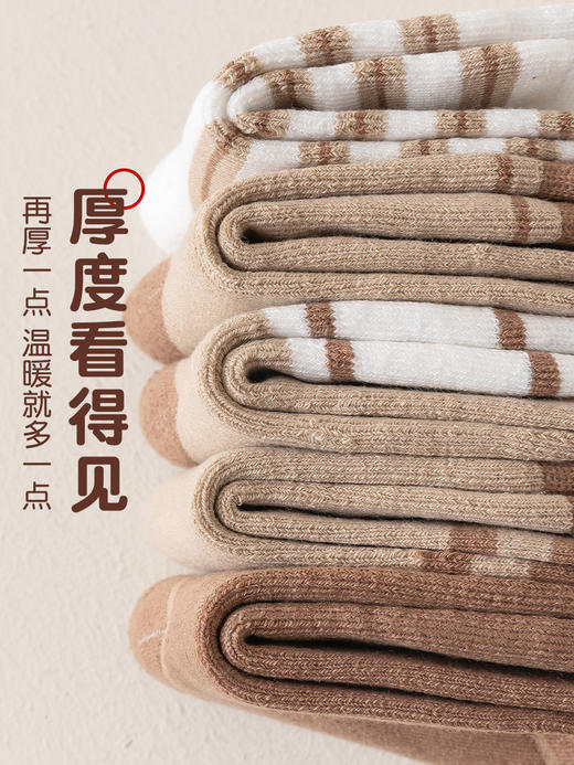 5双装【儿童毛圈袜】秋冬季加绒加厚保暖   宝宝地板袜  中筒毛巾袜潮 商品图1