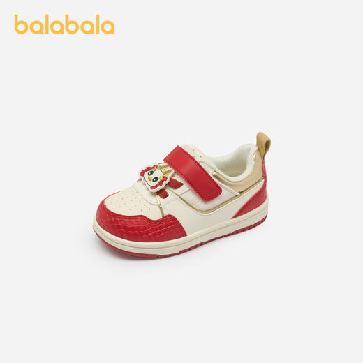 巴拉巴拉宝宝学步鞋童鞋婴儿鞋子冬龙年拜年鞋小白鞋舒适透气 商品图0