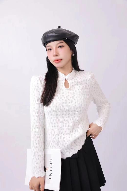 5450#旗袍领蕾丝上衣 商品图1