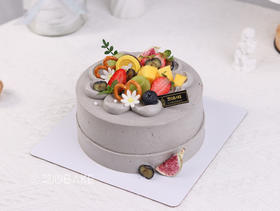 【豆香芝麻】养生健康新搭配，水果黑芝麻夹豆乳~~生日蛋糕