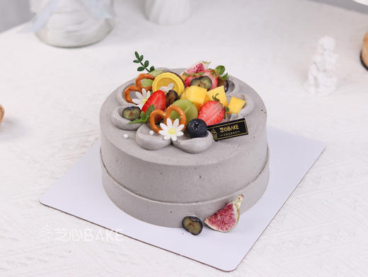 【豆香芝麻】养生健康新搭配，水果黑芝麻夹豆乳~~生日蛋糕 商品图0