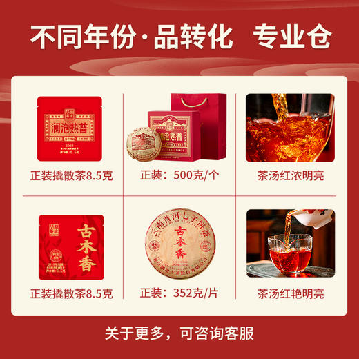 【必入尝鲜品鉴】澜沧古茶普洱茶生茶熟茶组合品鉴装-智享组合50.5g 商品图2
