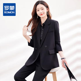 【上衣+裤子】罗蒙女式套装商务通勤气质百搭后摆侧开叉西装两件套女