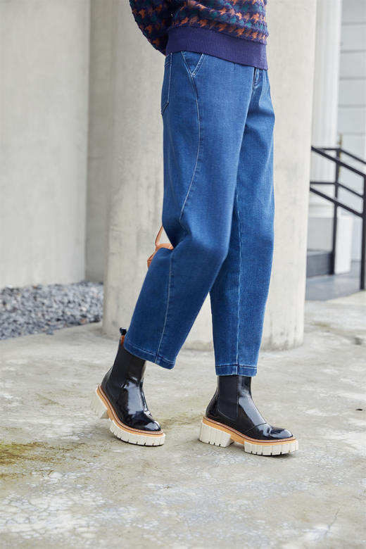 【年货节】奇威 弧形加绒牛仔裤0DB02207 商品图3