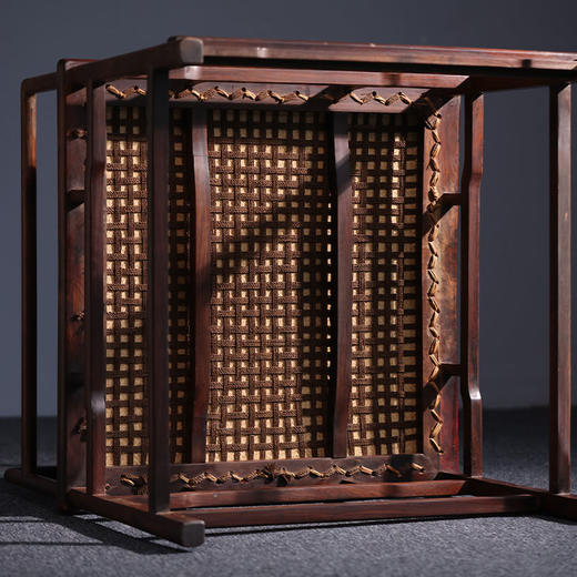 大红酸枝罗锅枨矮老软屉禅椅红木家具（运费到付） 商品图4