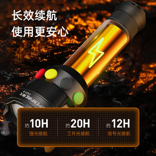 SUPERFIRE神火FS37手电筒信号灯强光红白绿黄超亮远射救生求救专用 商品图4