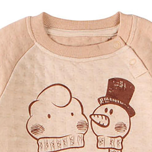 棉果果秋冬季新疆彩棉男童女童套头T恤M401140117610 商品图3