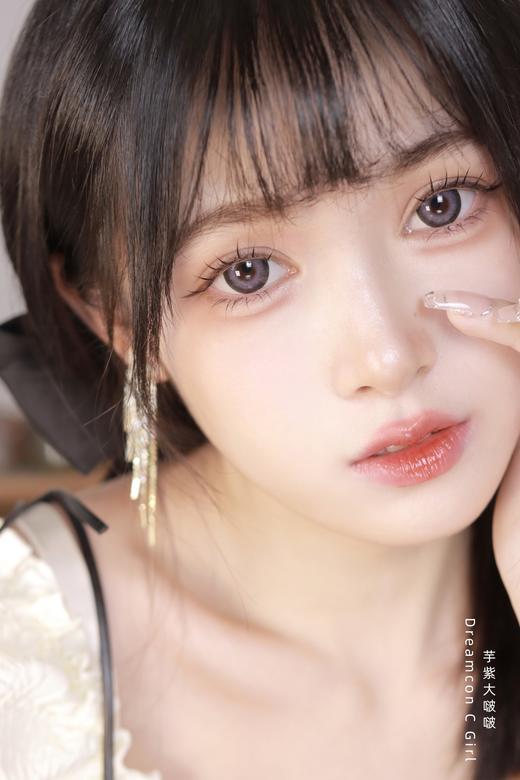 正品年抛 Dreamcon c girl系列芋紫大啵啵美瞳 直径14.5着色直径13.8  韩国产 商品图7