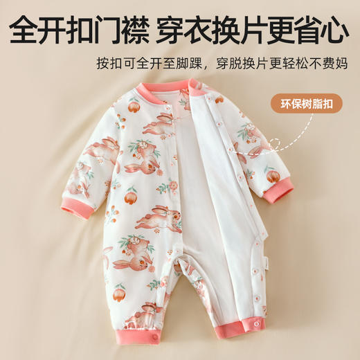 贝肽斯婴儿衣服秋冬夹棉连体衣保暖新生婴幼儿宝宝冬季外出棉服 商品图3