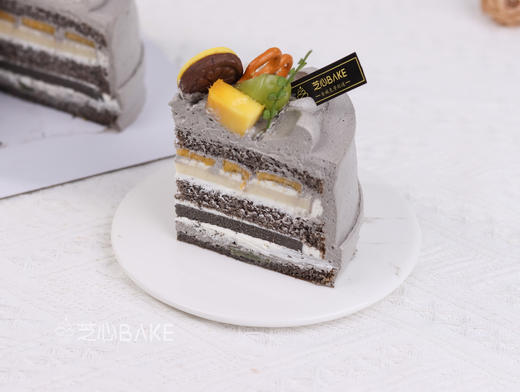 【豆香芝麻】养生健康新搭配，水果黑芝麻夹豆乳~~生日蛋糕 商品图3