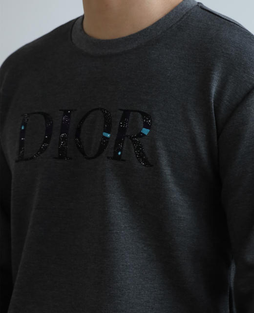 断码特清 只有黑灰 双面平纹丝光弹力混纺 圆领卫衣 WY743 商品图6