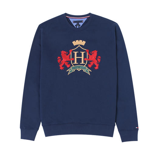 秋季新款 男士休闲时尚 精致家族徽章刺绣图案 圆领套头卫衣 T-1209 商品图11