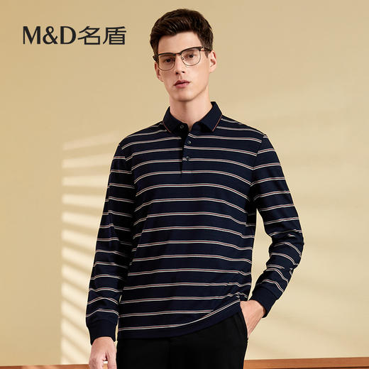 【名盾】MD名盾长袖polo衫男士秋季商务休闲翻领保罗衫11566 商品图0