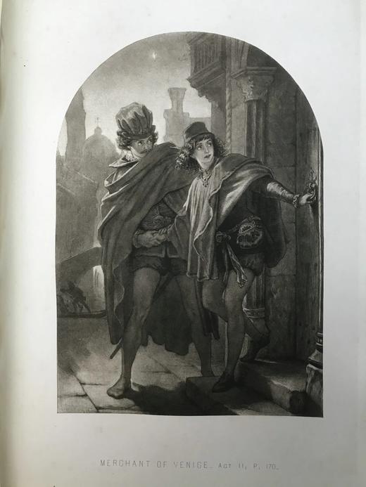 据第一对开本重新珂罗版印刷！约1880年 莎士比亚全集（全3卷） 派顿爵士精美版画插图 全真皮精装 商品图9