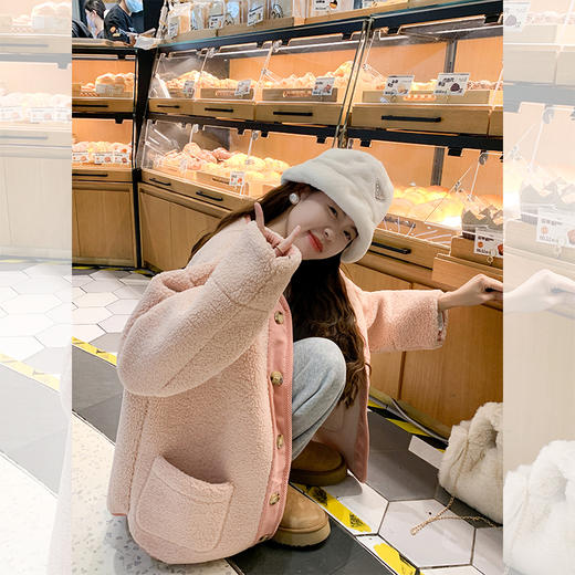 <曾小咸推荐>现货秒杀 ！微信超特价！ 撞色边羊羔毛外套 日常229 立减89.01 秒杀139.99！！ 商品图4