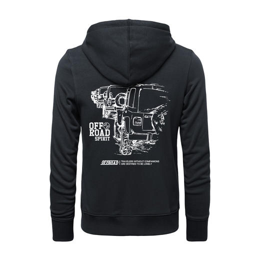 自由基地秋冬新款男士套头拉链卫衣300克毛圈款越野车群插图图案 NMT-2072 商品图5