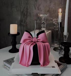 黑巢-黑粉辣妹翻糖蛋糕生日蛋糕