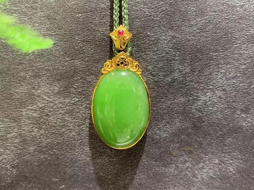 【御珠宫坊】金镶碧玉吊坠 商品图0