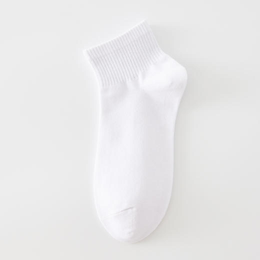 【4双装】纯棉工艺，贴合脚型；白色袜子女中短筒短袜，夏季吸汗，春夏款低帮中筒袜。时尚必备，优雅而舒适。 商品图5