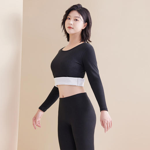 秋冬季【羊绒蚕丝无痕保暖内衣】ab面加绒发热打底  修身秋衣秋裤套装  商品图6