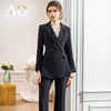 AD高级感阔腿裤黑色西装套装女2022新款长袖西服外套职业商务正装 商品缩略图2