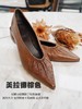 花花团篙端定制意大利进口小羊皮猫跟鞋/皮鞋/奶奶鞋“袜子鞋”JI致绵软细腻舒服脚感，意大利手作质朴篙级感，篙级铅笔灰/美拉德棕色（少量现货，预售12双起订） 商品缩略图5