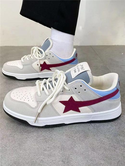 「四款配色！男女同款」男鞋美式小众流星防滑板鞋 男春季2023新款设计款休闲运动鞋子 商品图2