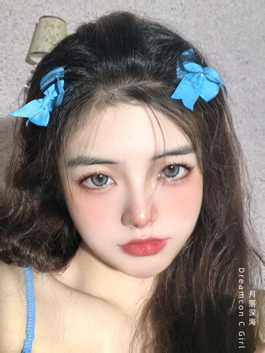 正品年抛 Dreamcon c girl系列月落深海美瞳 直径14.5着色直径13.8  韩国产 商品图7