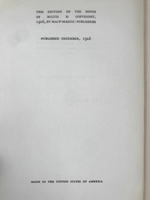 波加尼签名限量版！1926年 皮埃尔·卢维《比利提斯之歌》 数十幅精美插图 漆布精装16开 商品图3