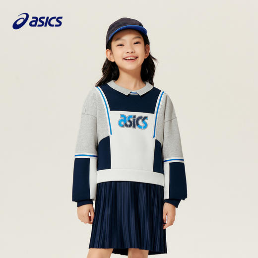 ASICS/亚瑟士童装秋冬男女儿童新款运动时尚针织收腰连衣裙 商品图0