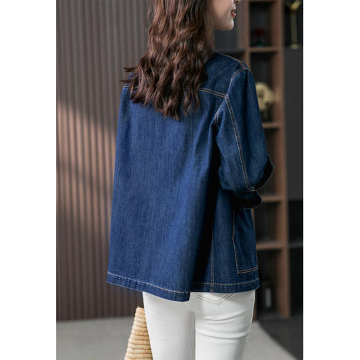 原形复古牛仔外套女2023秋季新款韩版宽松百搭休闲长袖夹克上衣 商品图4