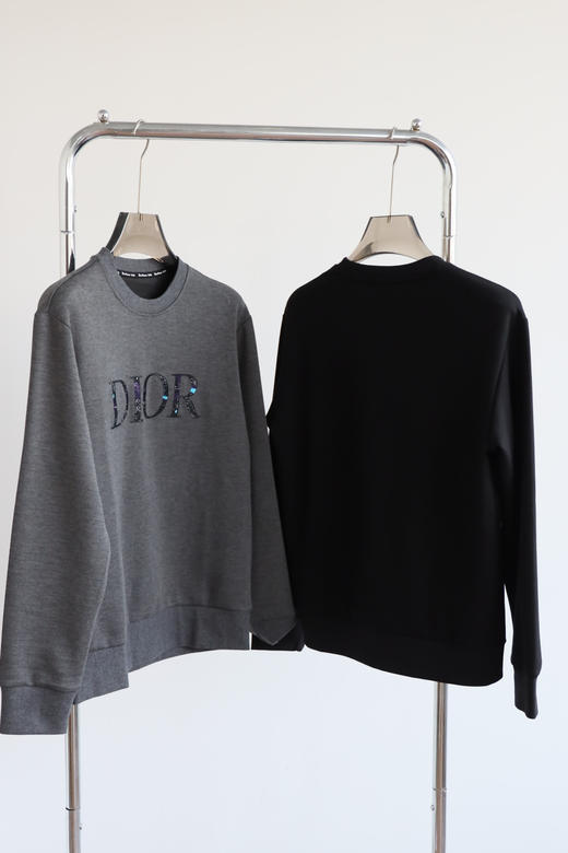 断码特清 只有黑灰 双面平纹丝光弹力混纺 圆领卫衣 WY743 商品图2