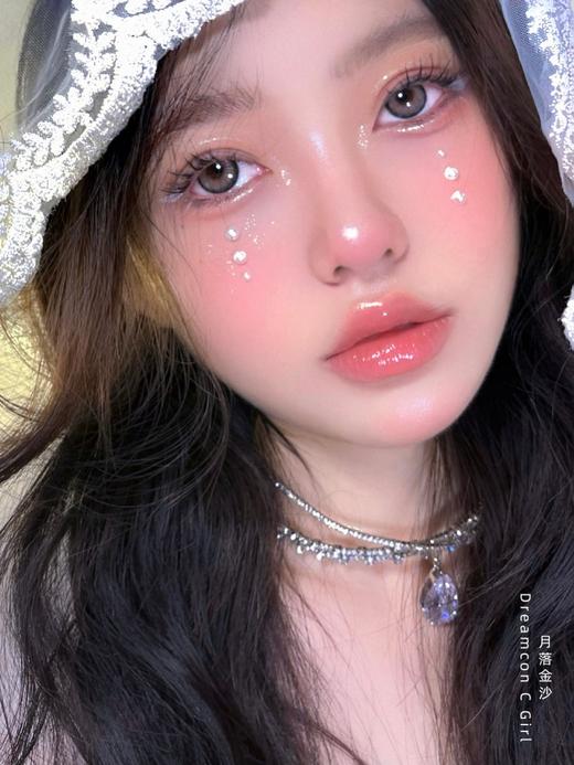 正品年抛 Dreamcon c girl系列月落金沙美瞳 直径14.5着色直径13.8  韩国产 商品图5