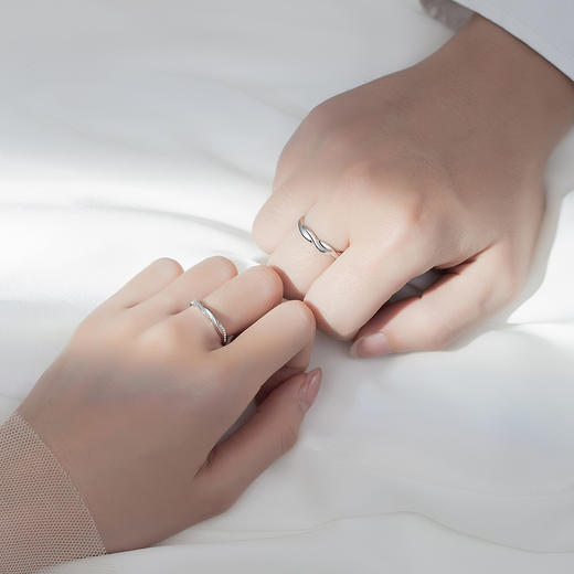 Winy999足银恰时光对戒送女友闺蜜节日生日礼物 商品图6