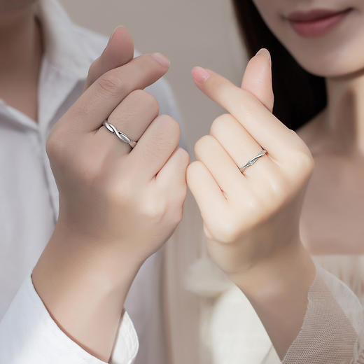 Winy999足银恰时光对戒送女友闺蜜节日生日礼物 商品图5